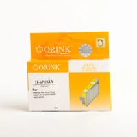 Cartucho de tinta Compatible Orink CH 670 XL Amarillo Yellow 15 ml para HP