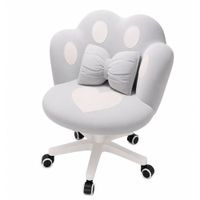 Silla De Tocador Kawai Escritorio Giratoria Huellita Acolchada Premium 190417-1