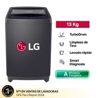 Lavadora LG 13 KG Carga superior TurboDrum WT13BVTB Negro