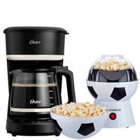 Cafetera Programable de 12 Tza Oster BVSTDCP121B mas Maquina de Pop Corn Imaco
