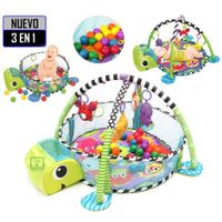 Gimnasio Ideal Tortuga de Bebe Didáctico 3 en 1 con Pelotas