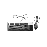Kit de Teclado y Mouse Alámbrico HPE USB Idioma Inglés - Negro