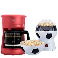 Cafetera de 5 Tazas Oster BVSTDCS51R mas Maquina de Pop Corn Imaco