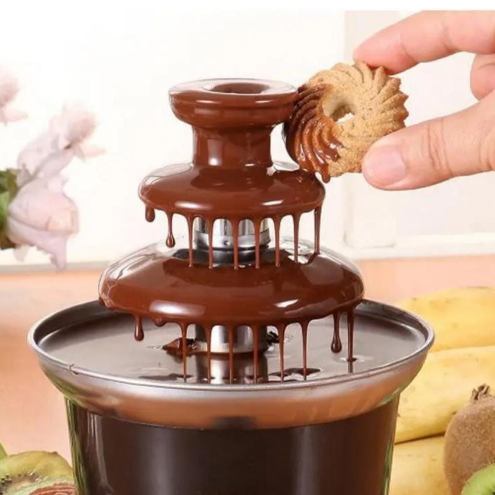 Fuente de Chocolate Eléctrica de 3 Niveles para Fondue