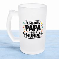 Taza Mug Chop Papá Vidrio Pavonado 600ml