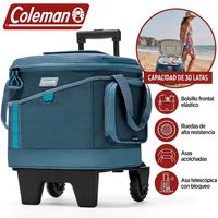 Nevera portátil flexible SPORTFLEX de 42 latas con ruedas - color océano.