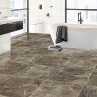 Piso Cerámico Marmolizado Regent Brown Marrón 46x46cm 2.32m2 Gala