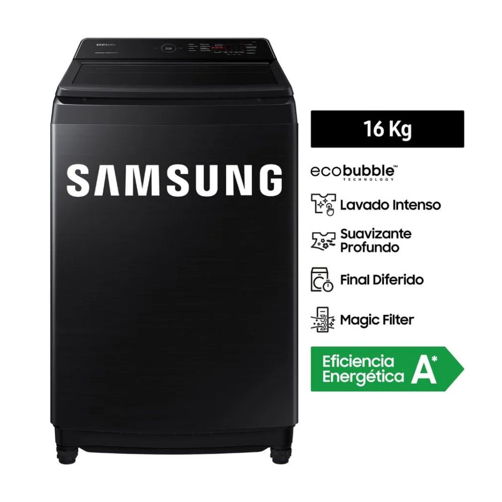 Lavadora Bubble Smart 20Kg WA20A8377GV/PE Negra