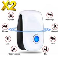 PACK x2 Unid Repelente Ultrasónico De Plagas E Insectos Eléctrico