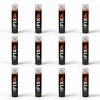 12x Gas Butano FIX Ultra Refinado Recarga Todo Tipo Encendedores sopletes 12EDI-500