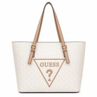 CARTERA TOTE GUESS MONOGRAFIADO BEIGE CON LOGO