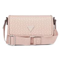 CARTERA CROSSBODY GUESS MONOGRAFIADA ROSADA