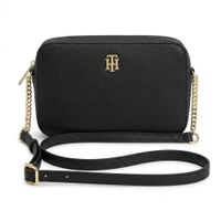 CARTERA CROSSBODY TOMMY HILFIGER NEGRO CON CADENA DORADA