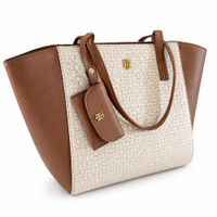 CARTERA TOTE TOMMY HILFIGER BEIGE CON MARRÓN Y MONEDERO