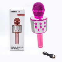 MICRÓFONO KARAOKE BLUETOOTH CON PARLANTE INTEGRADO FUCSIA