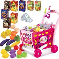 Carrito De Compras Juguete Supermercado 3 En 1 Luces Sonidos Accesorios