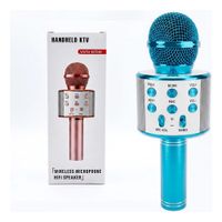 MICRÓFONO KARAOKE BLUETOOTH CON PARLANTE INTEGRADO TURQUESA