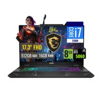 Laptop Gamer MSI Cyborg 17 B2RWFKG Intel Core 7 16GB RAM 512GB SSD RTX 5060 17.3 FHD 9S717U332047