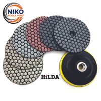 Set de 6 Discos de Pulido en Seco de 4 Pulg para Granito Mármol Porcelanatos