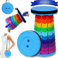 Banquito Plegable Telescópico Portátil para Camping y Pesca Silla Ajustable Multicolor