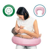 Almohada Lactancia Multiusos Funda Acolchada Algodón Pima Rosado Teraflex