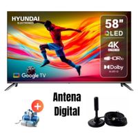 Televisor Smart TV Hyundai 58 QLED UHD 4K GoogleTV HYLED5813QG - Antena Digital