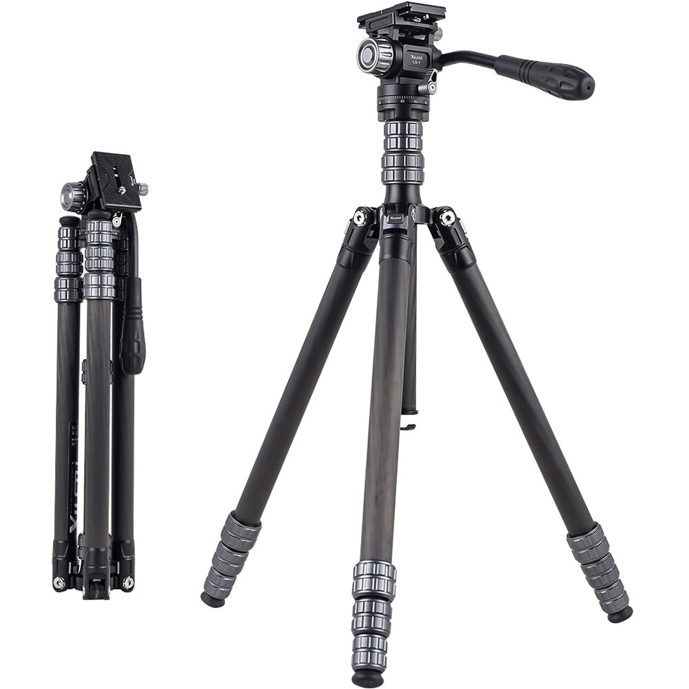 Xiletu Tripode de Carbono X224CLS1 para Exterior con Cabezal Pan-Tilt, Capacidad de Carga