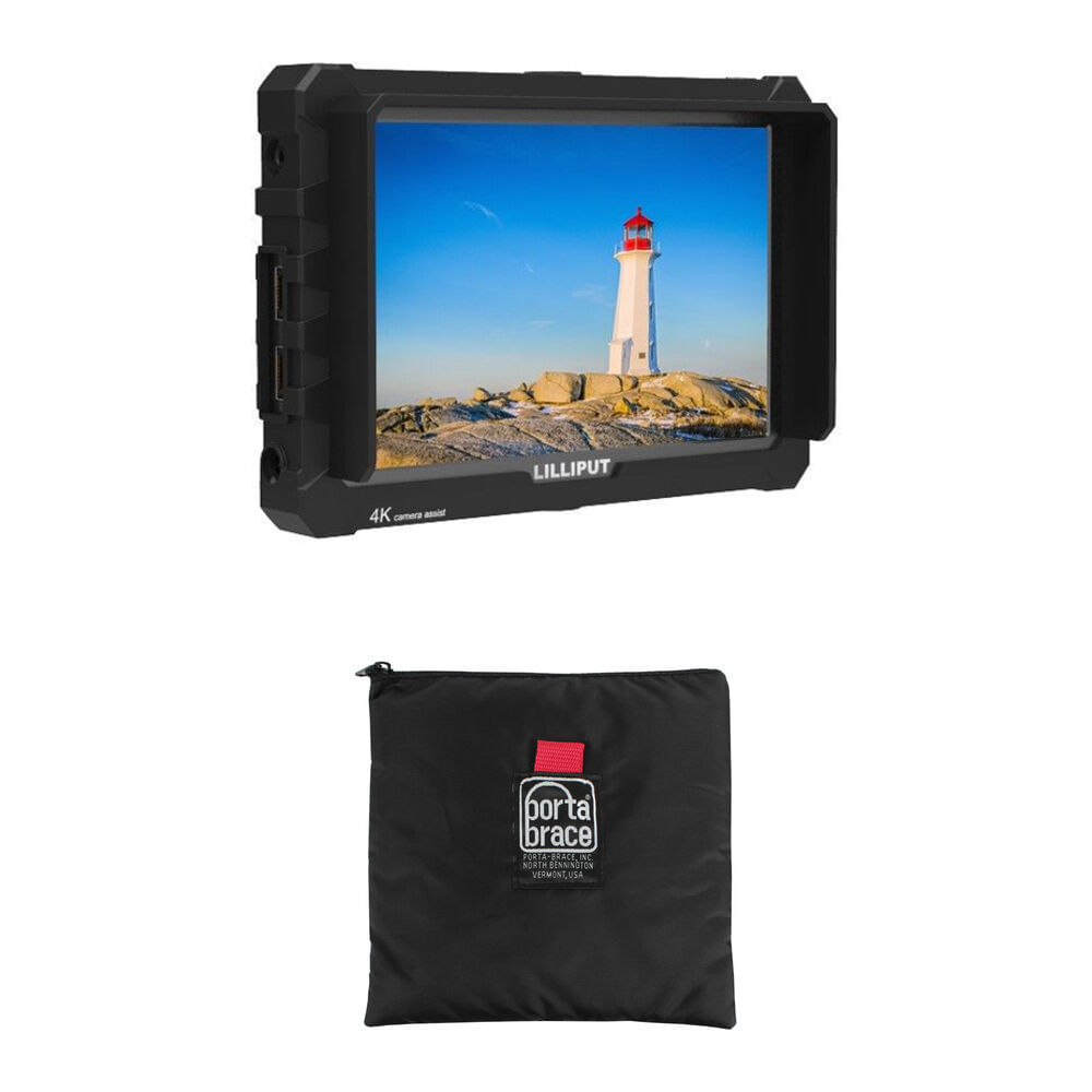 Lilliput A7S Monitor 7"" Full HD 1920x1200 con Pouch PortaBrace, Soporte 4K, Brillo 500 cd/