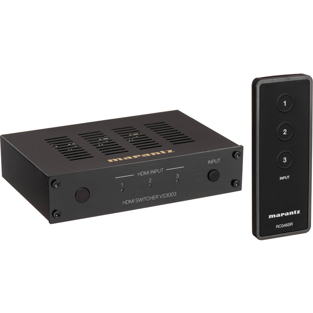 Marantz VS3003 Switch HDMI 3x1 8K, Soporta 8K/60Hz, HDMI-CEC, Montable en Pared