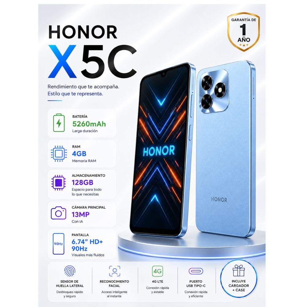 Celular Honor X5c 4gb   128gb AZUL