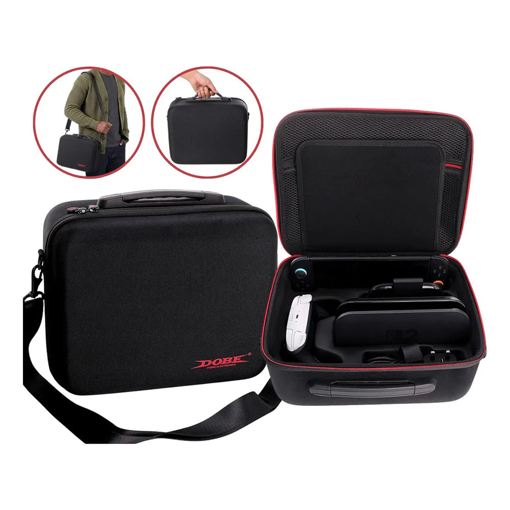 Estuche Rígido Negro Nintendo Switch 2 OLED RDS Compartimentos