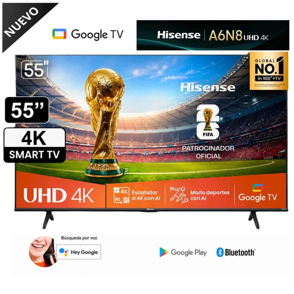 Televisor Hisense 55 UHD 4K 55A6N8 Google Tv