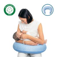 Almohada Lactancia Multiusos Funda Acolchada Algodón Pima Celeste Teraflex
