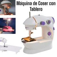 Mini Máquina de Coser Portátil con Mesa de Extensión y Luz LED Ideal para Arreglos Rápidos