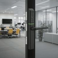 Cerradura Digital FINA Wifi para puertas de marco de aluminio color negro