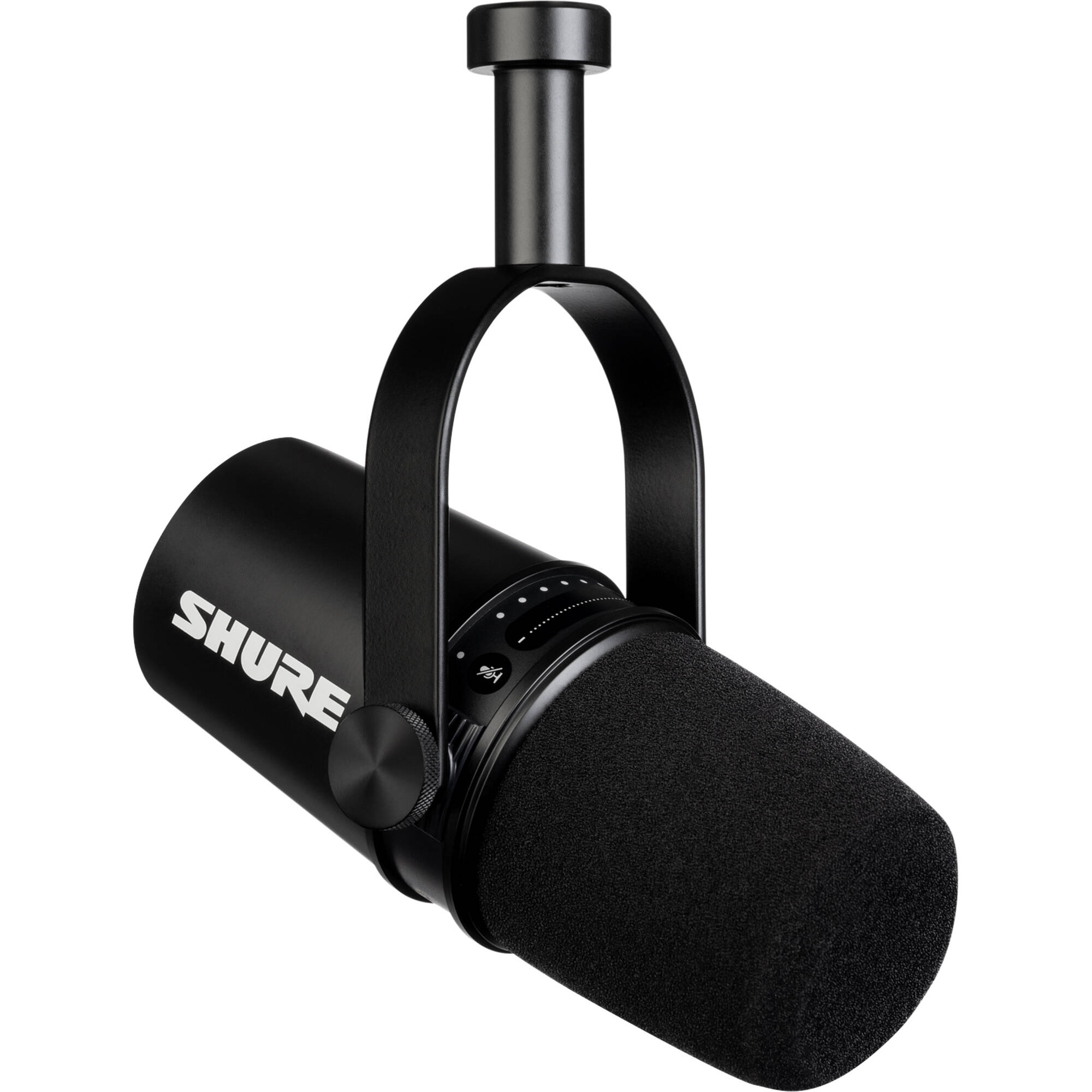 Shure MV7 Micrófono de Podcast Black - Conexiones USB y XLR, Patrón Cardioide, Filtro An