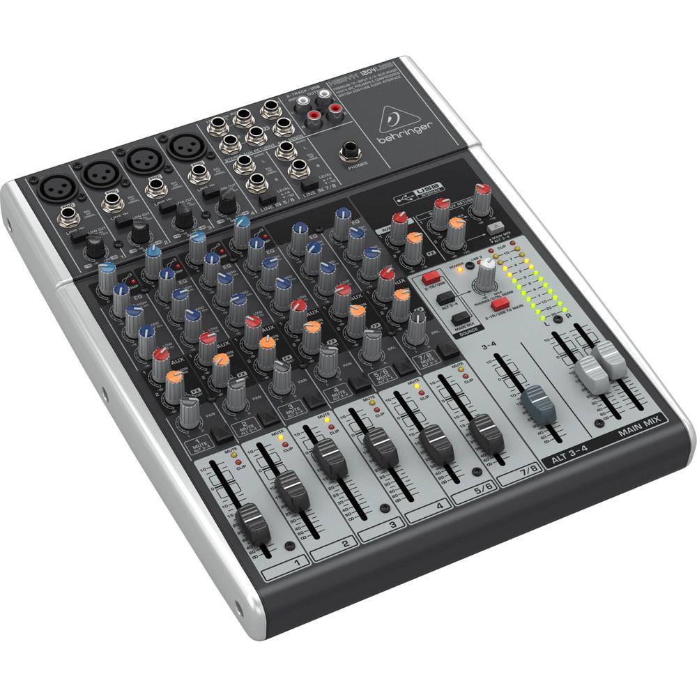 Behringer Mezclador Analógico XENYX 1204USB con Interfaz USB, 12 Entradas, 4 Preamplifica