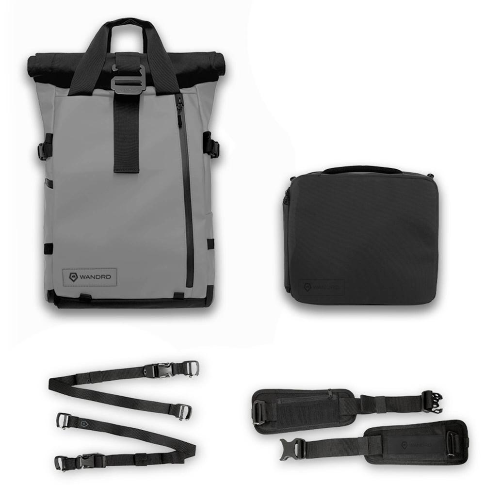 WANDRD Mochila PRVKE V3 21L con Bundle Fotográfico (Makalu Gray) - Incluye Cámara Cube,