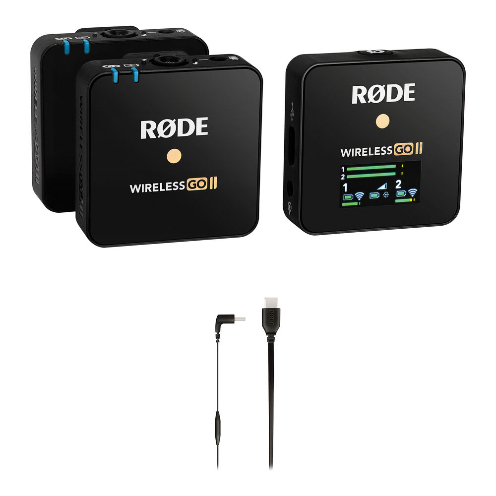 RODE Wireless GO II Sistema de Micrófono Inalámbrico Digital Compacto para 2 Personas co