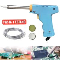 Cautin Y Estaño 2m Y Pasta Flux Tipo Pistola Soldador