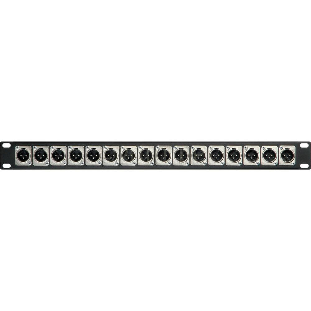My Custom Shop Patch Panel XLR 16-M Front/16-F Rear 1 RU - Conectores D-Type, Sin Soldadur