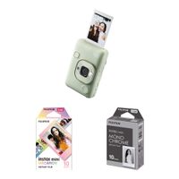 FUJIFILM instax mini LiPlay Cámara Híbrida Instantánea Matcha Green con Kit de Películ
