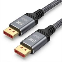 Cable DisplayPort a DisplayPort 8K Ultra HD Premium Trenzado 2 Metros