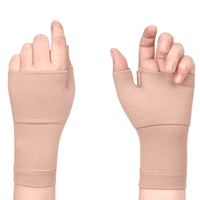 Guantes de Compresión - Dedos Abiertos - Soporte para Artritis. Túnel Carpiano TALLA XL BEIGE