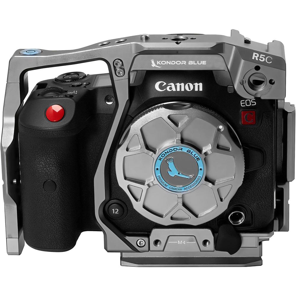 Kondor Blue Cine Cage para Canon R5 C - Aluminio, 3 x NATO Rails, Montaje de Zapata Fría,