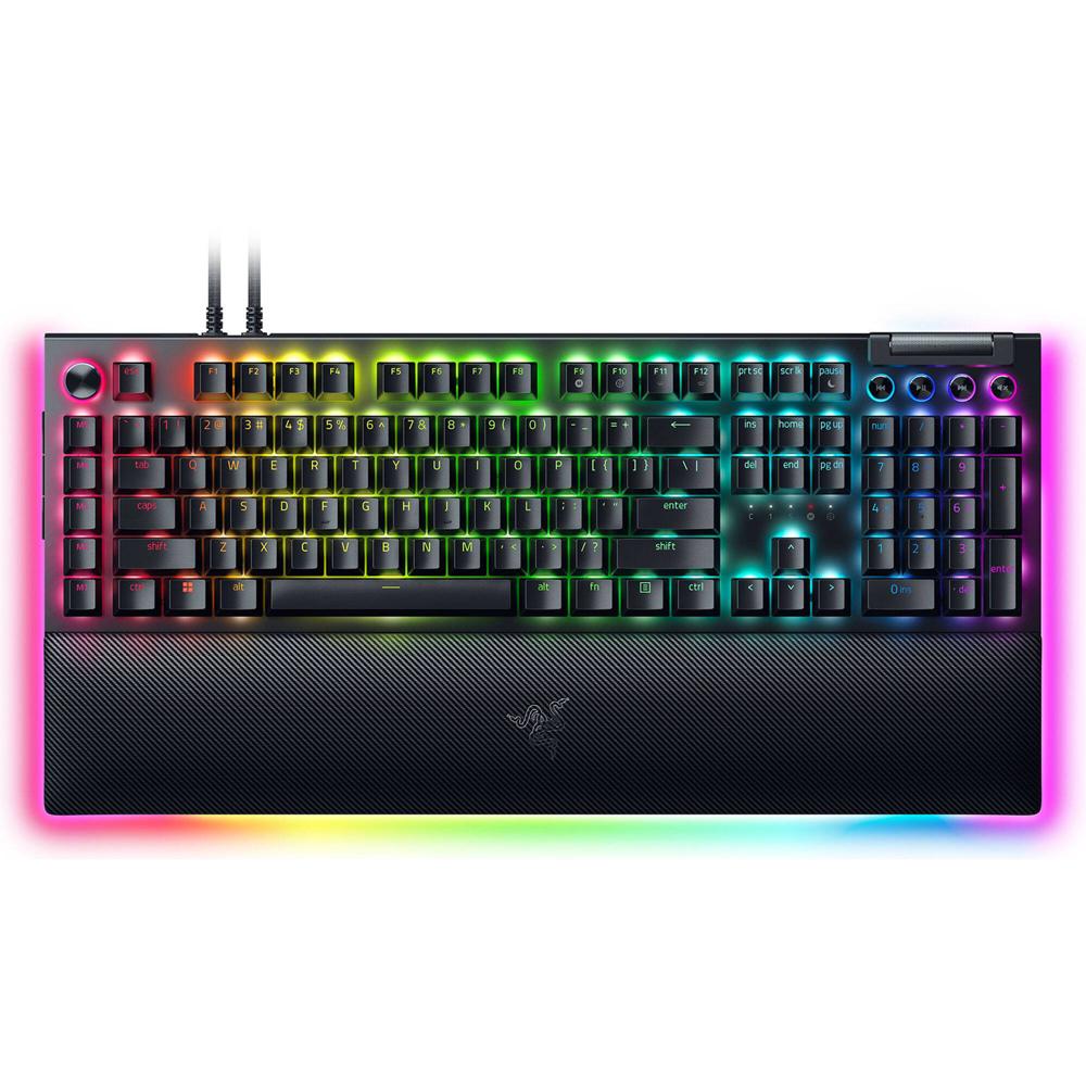 Razer BlackWidow V4 Pro Teclado Mecánico RGB (Clicky) - Switches Razer Green, 8000 Hz, 8