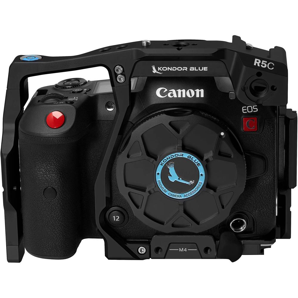 Kondor Blue Cine Cage para Canon R5 C - Raven Black, con 3 NATO Rails, Montura de Zapata d