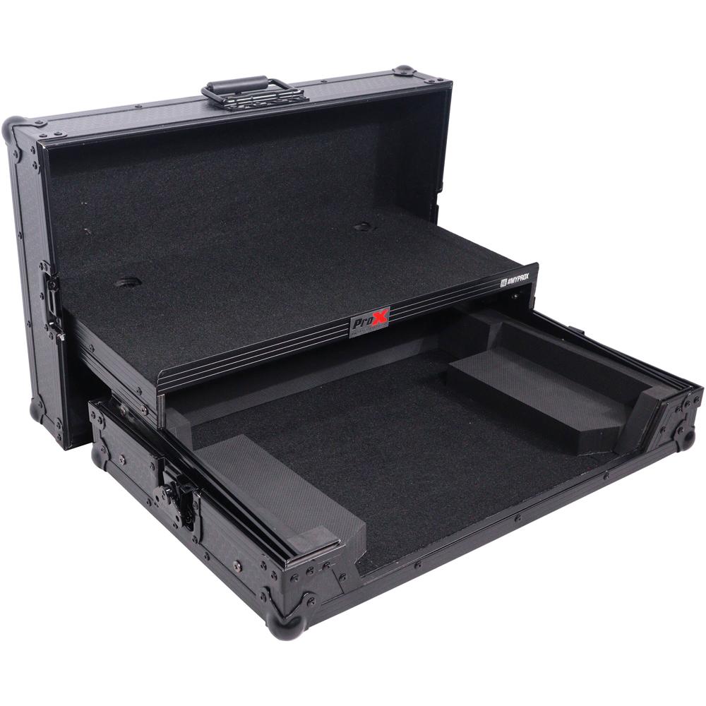 ProX Flight Case para Pioneer DDJ-400 DDJ-SB3 con Estante para Laptop - Acabado Negro