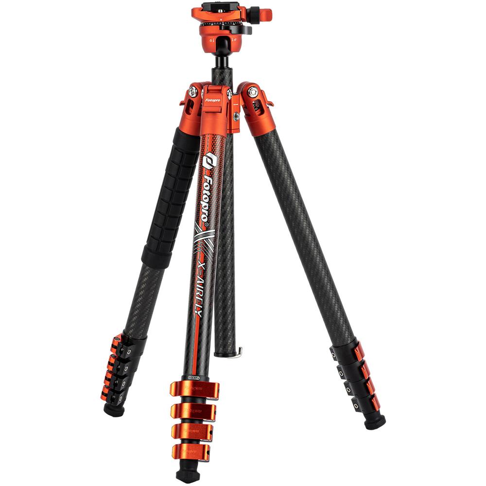 Fotopro X-Airfly Trípode de Viaje de Fibra de Carbono 11 lb, Altura Máxima 63""