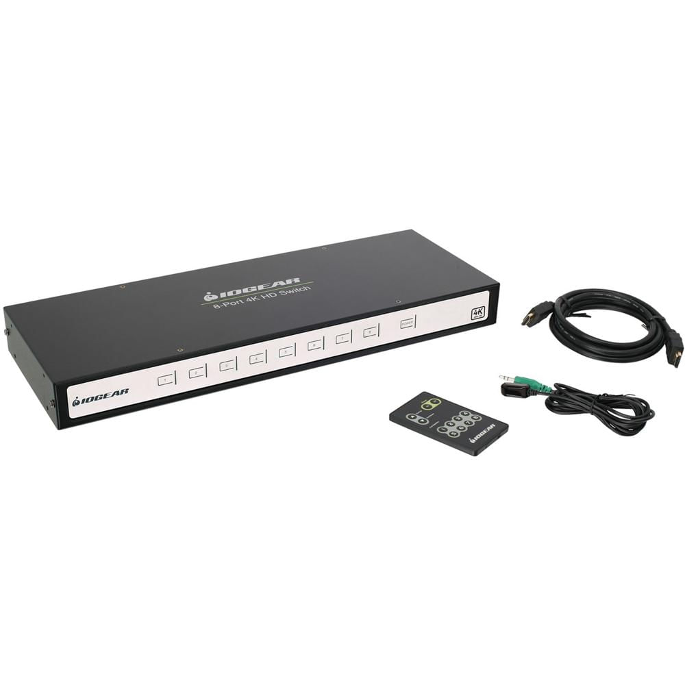IOGEAR Switcher HDMI 2.0 DCI 4K 8 x 1 con Control IR y RS-232